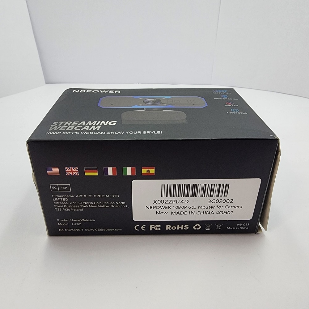 NBPOWER Black 1080P 60Fps Autofocus Digital Streaming Webcam With Microphone - Picture 8 of 8